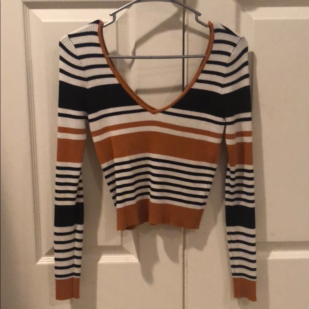 Deep V neck sweater